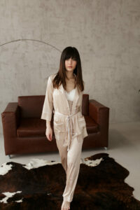 Жіноча піжама BO.Brand із шортами, двійка, рожевий шовк - Зображення 15