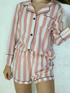 Піжама жіноча BO.Brand (сорочка з довгим рукавом, штани, шорти) - Зображення 2