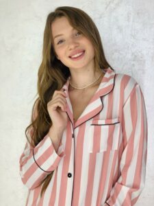 Піжама жіноча BO.Brand (сорочка з довгим рукавом, штани, шорти) - Зображення 3