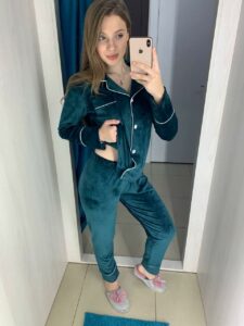 Жіноча піжама BO.Brand на ґудзиках зі штанами, колір зелений - Зображення 6