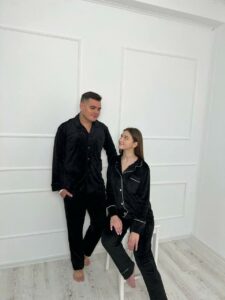 Чоловіча велюрова піжама BO.Brand чорний колір - Зображення 13