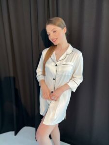 Жіночий халат BO.Brand (сорочка для дому та відпочинку, колір білий) - Зображення 2