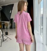 Піжама шовкова жіноча BO.Brand, сорочка та шорти, колір мокко - Зображення 10