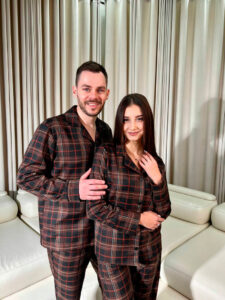 Парні піжами BO.Brand котонові, сорочка та штани з кишенями, колір коричневий - Зображення 10