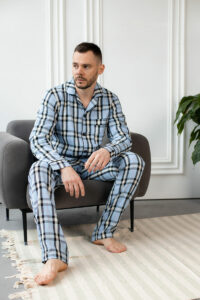 Чоловіча котонова піжама BO.Brand, колір блакитний - Зображення 5