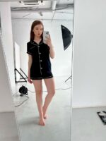 Піжама жіноча BO.Brand двійка, сорочка та шорти, чорний - Зображення 7