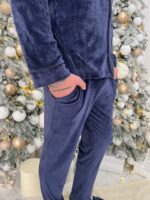 Чоловіча велюрова піжама BO.Brand синій колір - Зображення 11