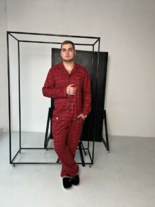 Сімейні піжами BO.Brand червоні у клітинку (чоловіча та жіноча піжами, котон) - Зображення 11