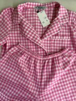 Піжама жіноча із бавовни BO.Brand сорочка та шорти, рожева клітинка - Зображення 4