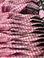 Піжама жіноча із бавовни BO.Brand сорочка та шорти, рожева клітинка - Зображення 8