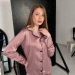 Піжама жіноча 3 в 1 BO.Brand (сорочка, штани та шорти, колір пудровий) - Зображення 9