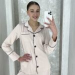 Жіноча піжама BO.Brand у чорному кольорі (сорочка та штани) - Зображення 7