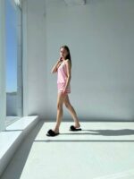 Жіноча майка і шорти BO.Brand, піжама рожевого кольору - Зображення 3