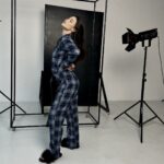 Жіноча піжама бавовняна BO.Brand, натуральна тканина котон, синій у клітинку - Зображення 6