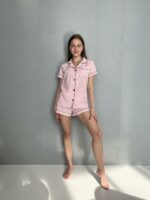 Піжама жіноча BO.Brand котон двійка, рожева смужка - Зображення 8