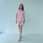 Піжама жіноча з бавовни BO.Brand у рожеву смужку - Зображення 8