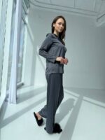 Жіноча піжама BO.Brand сорочка та штани, колір графіт - Зображення 7