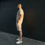 Чоловіча піжама BO.Brand з льону в бежеву смужку - Зображення 10