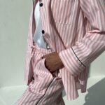 Жіноча піжама BO.Brand двійка, сорочка та штани, рожева смужка - Зображення 6