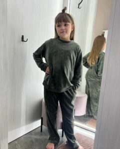 Велюрова піжама для дітей BO.Brand, светр зі штанами, колір хакі