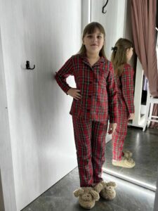 Дитяча піжама BO.Brand котонова, у червону клітинку - Зображення 9