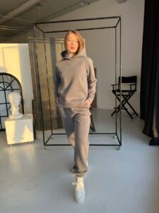 Жіночий спортивний костюм BO.Brand на флісі , колір графіт - Зображення 12