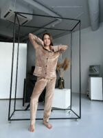 Жіночий домашній велюровий костюм BO.Brand бежевий - Зображення 2