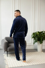 Чоловіча велюрова піжама BO.Brand синій колір - Зображення 18