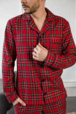 Чоловіча котонова піжама BO.Brand, колір червоний в клітинку - Зображення 6
