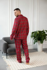 Чоловіча котонова піжама BO.Brand, колір червоний в клітинку - Зображення 5