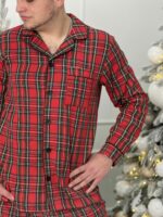 Чоловіча котонова піжама BO.Brand, колір червоний в клітинку - Зображення 8