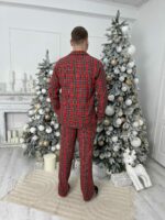 Чоловіча котонова піжама BO.Brand, колір червоний в клітинку - Зображення 10