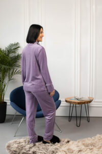 Тепла жіноча піжама BO.Brand на ґудзиках зі штанами - Зображення 3