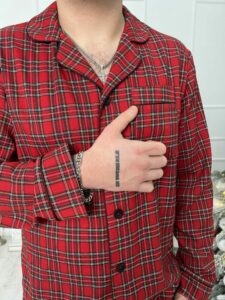 Чоловіча котонова піжама BO.Brand, колір червоний - Зображення 8