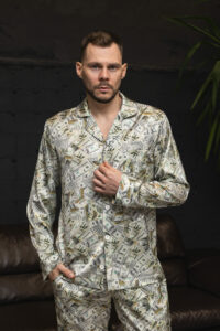 Сатинова чоловіча піжама BO.Brand принт долари - Зображення 5