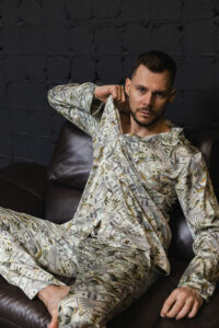 Сатинова чоловіча піжама BO.Brand принт долари - Зображення 7