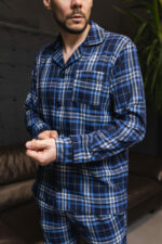 Чоловіча піжама BO.Brand в клітинку, колір синій - Зображення 2