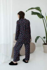 Жіноча піжама BO.Brand двійка, сорочка та штани, рожеві сердечка - Зображення 6