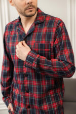 Чоловіча піжама BO.Brand в зелену клітинку, котон - Зображення 2