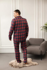 Чоловіча піжама BO.Brand в зелену клітинку, котон - Зображення 3