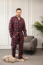 Чоловіча піжама BO.Brand в зелену клітинку, котон - Зображення 11