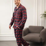 Чоловіча піжама BO.Brand в зелену клітинку, котон