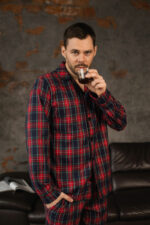 Чоловіча піжама BO.Brand в зелену клітинку, котон - Зображення 6