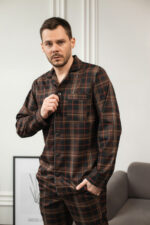 Чоловіча піжама для дому BO.Brand, котон, коричневий - Зображення 12