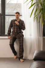 Чоловіча піжама для дому BO.Brand, котон, коричневий - Зображення 16