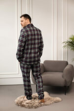 Чоловіча піжама BO.Brand котонова у синю клітинку - Зображення 2