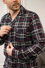 Чоловіча піжама BO.Brand котонова у синю клітинку - Зображення 14