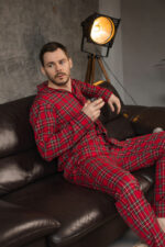 Чоловіча котонова піжама BO.Brand, колір червоний в клітинку - Зображення 16