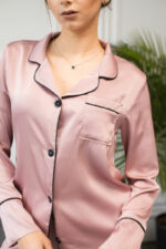 Жіноча піжама BO.Brand сорочка та штани, колір пудровий - Зображення 3