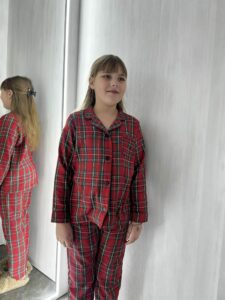 Дитяча піжама BO.Brand котонова, у червону клітинку - Зображення 10